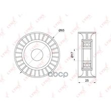 Ролик Натяжной Навесного Оборудования Opel Astra H J 1.3cdti 05-   Corsa C 1.3cdti 03-   Meriva A B 1.3cdti 03- LYNXauto арт. PB5203