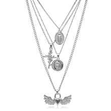 Многослойное колье "Окрыленное сердце" (арт. 81153-4)