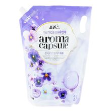 Кондиционер для белья смягчающий (сменная упаковка) Фиалка CJ Lion Porinse Aroma Capsule Violet 2100мл