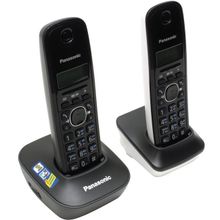 Panasonic KX-TG1612RU1  Black-White  р телефон (2 трубки с ЖК диспл., DECT)