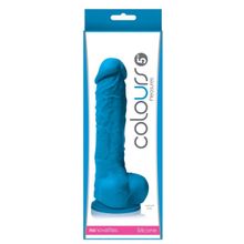 NS Novelties Голубой фаллоимитатор Colours Pleasures 5  Dildo на присоске - 17,8 см. (голубой)