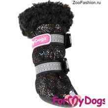 Сапоги для собак зимние арт 630 черные 4шт. ( )