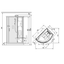 Душевая кабина Albatros MyTime Next R 128 (128х80) Vaporsystem VPC