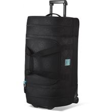 Женская дорожная сумка с выдвижной ручкой Dakine WomensDuffle Roller 58L Lattice Floral Ltf чёрная с тиснением