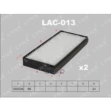 Фильтр Салона (2шт) LYNXauto арт. LAC013