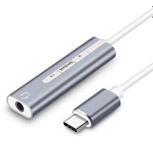 Звуковая карта USB ORIENT AU-05PL, кнопки регулировки, серебристая, Type C