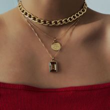 Многослойное колье под золото (арт. 81066-7)