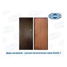 Дверь внутренняя - уличная металлическая левая 60мм 860х2050мм 2 замка Stardis-7