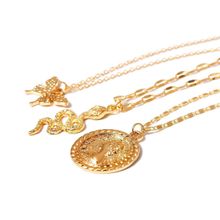 Многослойное колье "Бабочка и змея" (арт. 81065-7)