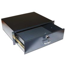 TWT-CB-DRW-2U Ящик выдвижной 19, с замком, 2U, черный