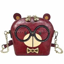 Кросс-боди CreamBear Мишка бордовый
