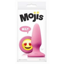 Розовая силиконовая пробка среднего размера Emoji ILY - 10,2 см. (140890)