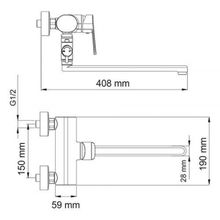 Wasserkraft Donau 5302L хром для ванны