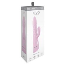 Розовый вибратор OVO K7 с клиторальным стимулятором Розовый