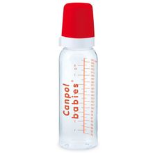Бутылочка Canpol стекл., с сил. соской, 12+ мес., 240 мл, арт. 42 101, цвет красный
