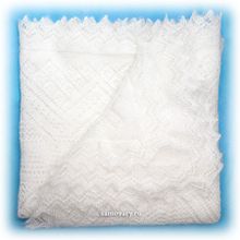 Оренбургский пуховый платок белый, арт. П2-125-01