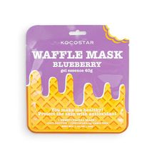 Противовоспалительная вафельная маска для лица Черничное наслаждение Kocostar Waffle Mask Blueberry 3шт