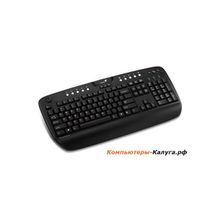 Клавиатура Genius KB320e Multimedia, PS 2, 16 горячих клавишей, с подставкой для запястий (Palm Rest) влагоустойчивая, black