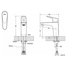 Смеситель для раковины Bravat Drop F14898C