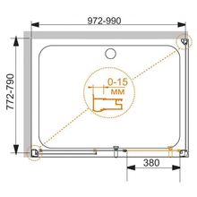 Душевой уголок CEZARES PRATICO-AH-1 PRATICO-AH-1-100 80-P-Cr