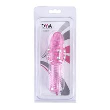 ToyFa Стимулирующая розовая насадка с шишечками и шипами - 13,5 см.