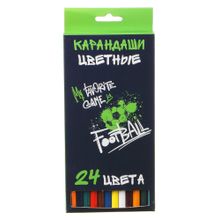 Май фейворит гейм Карандаши цветные, 24 цвета, шестигранные заточенные, дерево, в картонной коробке 24 цвета
