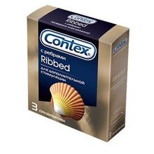 Contex Презервативы с рёбрышками CONTEX Ribbed - 3 шт.