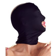 Черная закрытая маска с отверстием для рта Черный