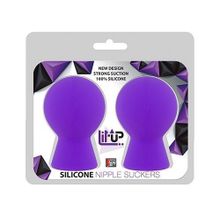 Dream Toys Фиолетовые присоски для груди LIT-UP NIPPLE SUCKERS SMALL PURPLE