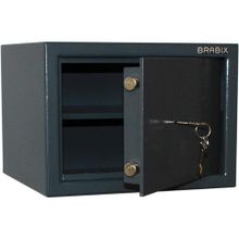 Сейф BRABIX КМ-260, 260х360х290 мм, 13 кг, ключевой замок + полка, крепление к стене, 291165