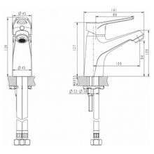 Смеситель для раковины Bravat Eco-D F193158C