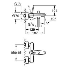 Смеситель Grohe Eurodisc joy 23431000 для ванны с душем