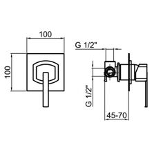 Webert Смеситель для душа Azeta New AA880101015