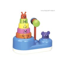 Пирамидка с молоточком "Веселые зверюшки"