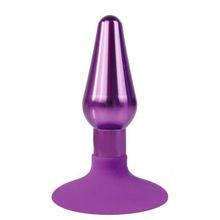 Фиолетовая конусовидная анальная пробка - 9 см. Фиолетовый