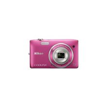 Nikon coolpix s3500 20.1mpix розовый  7x 2.7" 720p 25mb sdxc en-el19