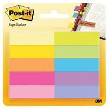 бумажные клейкие закладки Post-it, 12,7 мм, 10 цв.*50 шт