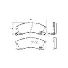 Колодки Тормозные Дисковые | Перед | Mitsubishi Outlander Iii (Gg_w, Gf_w, Zj) 2.0 (Gf2w) 10.2012 -  <=> Mitsubishi Outlander Ii (Cw_w) 2.4 4wd (Cw5w) 09.2007 - 11.2012 Brembo арт. P54017