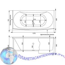 Панель фронтальная Aquanet Izabella 160 черная