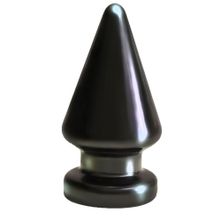 LOVETOY (А-Полимер) Чёрный анальный плаг большого размера MAGNUM-2 - 13 см.
