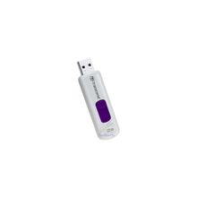 Накопитель Flash USB drive Transcend JetFlash 530 32Gb выдвижной коннектор, белый, фиолетовая кнопка (TS32GJF530)