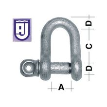 Maritim Скоба кованая D-образная с гальваническим покрытием AJ M30 A773130