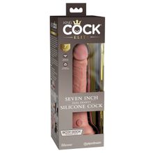 Телесный фаллоимитатор 7  Silicone Dual Density Cock - 21 см.