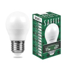 Saffit Лампа светодиодная Saffit E27 11W 6400K Шар Матовая SBG4511 55141 ID - 235137