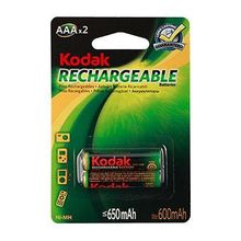 Аккумулятор AAA KODAK HR03-2BL 650мА ч Ni-Mh, 2шт, блистер (K3AHR-2)