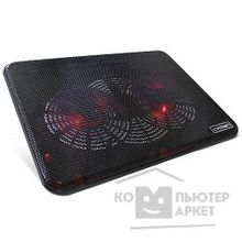 Crown Подставка для ноутбука CMLC-202T black для ноутбуков до 17" Размер: 365 70 19мм;Размер вентилятора: 140мм 2шт.LED подсветка; USB