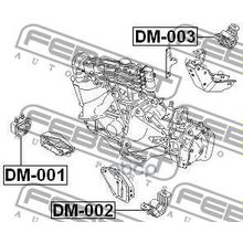 Подушка Двигателя | Лев | Chevrolet Lanos (T100) 1997-2002 Febest арт. DM002