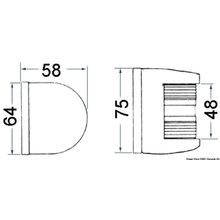 Osculati Utility 85 SS white bow navigation light, 11.414.03