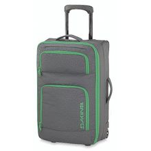 Мужская дорожная сумка на колёсиках Dakine OverheaD 42L Spectrum из ткани серого цвета с зелёными молниями
