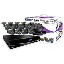 Комплект kguard el1621-8hw212b dvr h.264 cloud hdmi qrc 960h 16кан.+8кам.